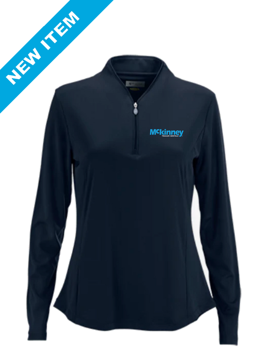 Greg Norman Women's Play Dry Tulip Neck 1/4 Zip