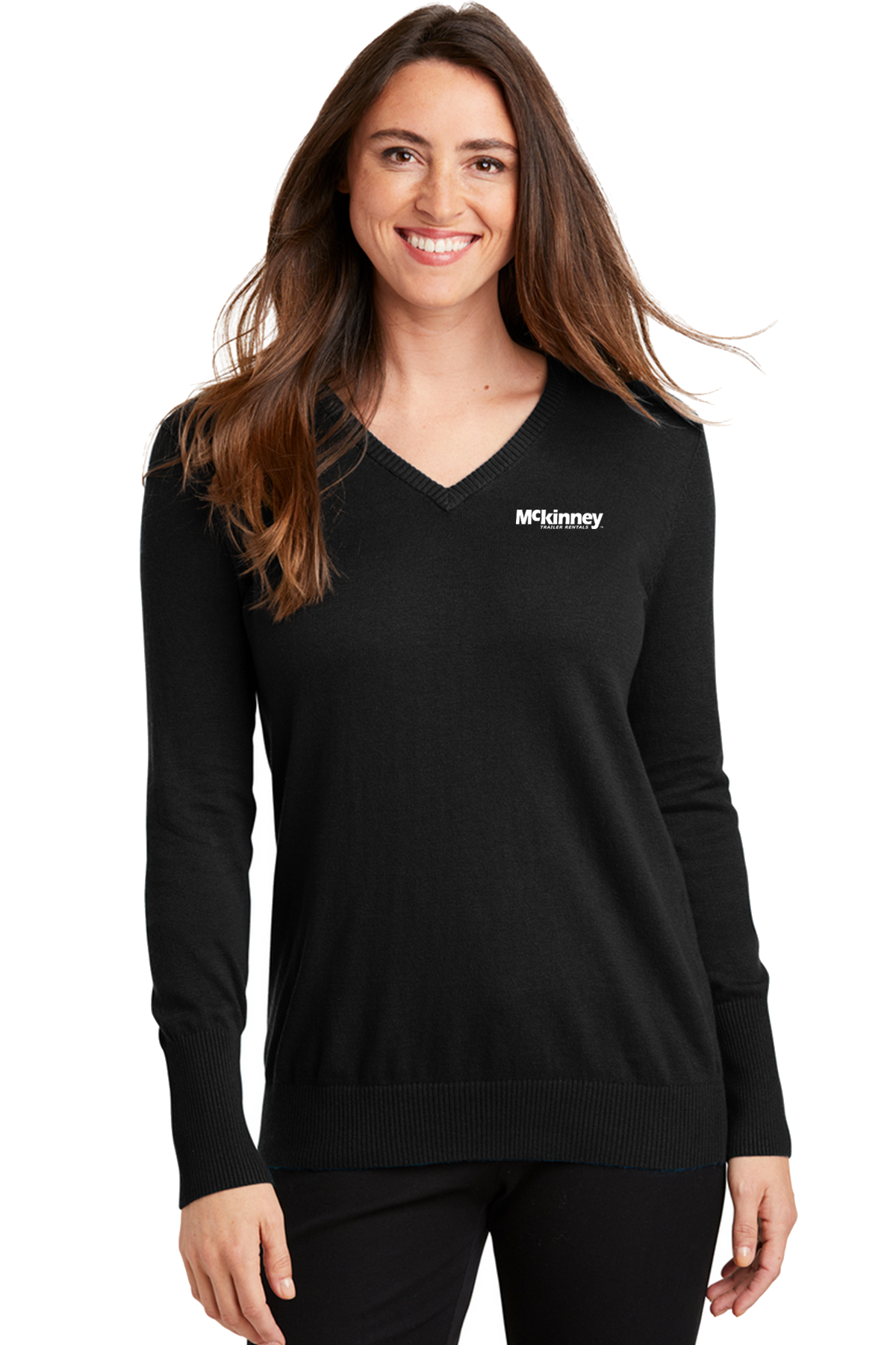 Port Authority® Ladies V-Neck Sweater – MckinneyTrailerMerchandise