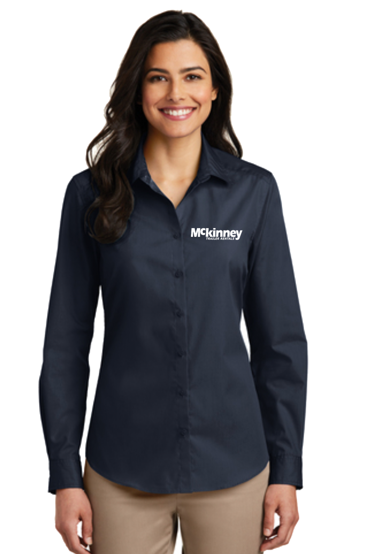 Port Authority Ladies Long Sleeve Carefree Poplin Shirt