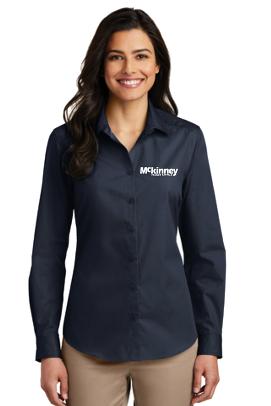 Port Authority Ladies Long Sleeve Carefree Poplin Shirt