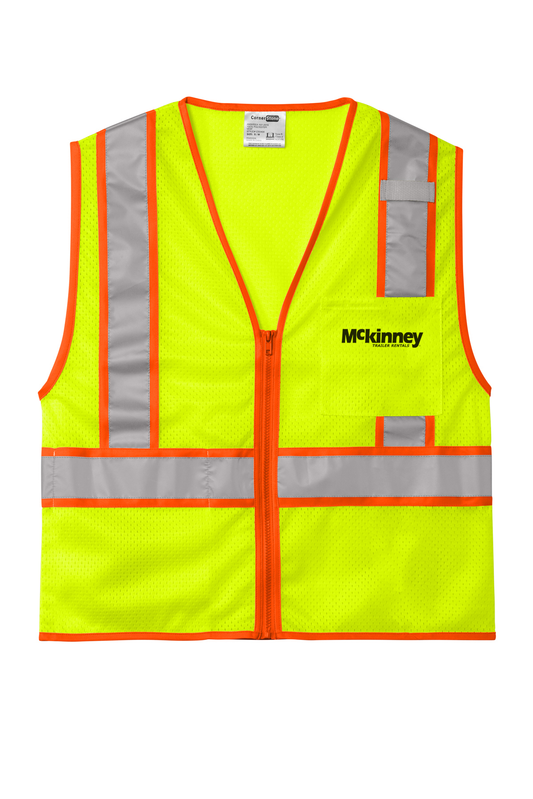 CornerStone® ANSI 107 Class 2 Mesh Zippered Two-Tone Vest